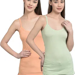 dollar missy Women Orange, Green Camisole-picture-16