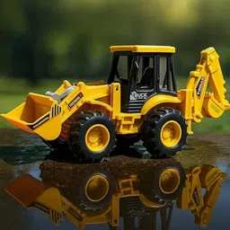 move toys 1-Pcs 2in1 Unbreakable Pull Back JCB Construction Loader Truck Vehicle Toy-picture-18