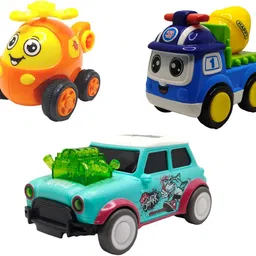 vaniha Unbreakable Four-Wheel Drive Friction Powered Diecast Toy Set-E86-picture-31