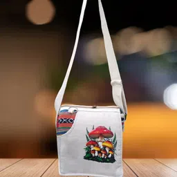 goggadi creation Multicolor Men & Women Sling Bag Sling Bag with Colorful Mushroom Print-picture-13