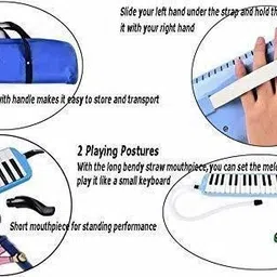rvm toys 32 Key Blow Piano (Pianica) Portable Soprano Shortfor Beginners Kids image 4