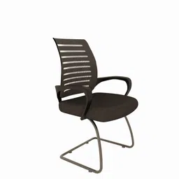 garghandicrafts AirComfort Guest Chair With Medium Back/Breathable Mesh/Durable Frame For Office Nylon Office Executive Chair image 2