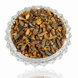 reiki crystal products Natural Crystal Tiger Eye Chips Crystal Chips Stone Chip For Healing and Vastu Correction or Increase Energy Pack of 50 Grams Stone Regular Asymmetrical Crystal Pebbles image 3