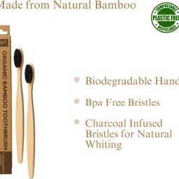 krurotza bamboo charcoal toothbrush Ultra Soft Toothbrush image 3