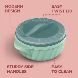 milton Flora Jr Set Insulated Inner Steel Casserole 3pc (455ml,750ml & 1.25L)LightGreen Pack of 3 Serve Casserole Set image 5