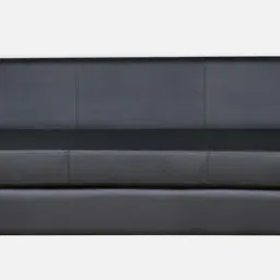 nilkamal New Russo Leathrette 3 Seater Sofa in Black Colour image 4