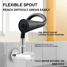 prestige SmartBuy Flexible Sink Faucet Cold Water Tap Dove Pillar SmartBuy Flexible Sink Cold Water Dove Pillar Tap Faucet image 4