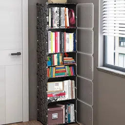 sasimo Plastic Metal 5 Shelf Book Organiser Metal Open Book Shelf-picture-13