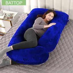 battop J SHAPE Polyester Fibre Solid Pregnancy Pillow Pack of 1 image 2