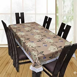 casa furnishing Floral 6 Seater Table Cover image 1