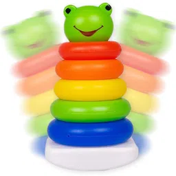 zokato Frog Ring Smiley Stacking Big Toy Assorted Colors-5 (Multicolor) image 2