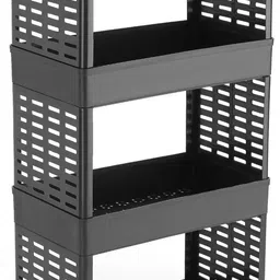 Cutlery Kitchen Rack Plastic, 4 layer Plastic Plastic Kitchen Trolley-image-51