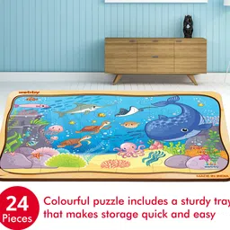 webby Underwater Animals Wooden Jigsaw Puzzle, 24pcs image 2