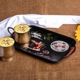 isazora Plastic Serving Tray (Set Of 3) Tray Serving Set Airfryer Tray image 2