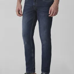 mufti Men Skinny Mid Rise Blue Jeans image 2