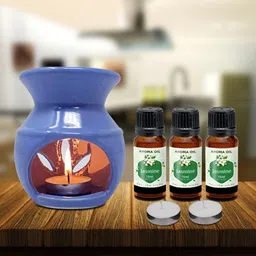 PEEPRESION Ceramic New Burner Diffuser With 2 T-light Candle & 3 Scented Aroma Oil Home, Office, Spa, Hotel, Temple, Club, Pub Bar, Gym, Bed Room Diffuser-picture-14