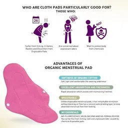 houseofcommon Reusable Soft Fabric Sanitary Pads with Button Lock for Comfortable Daily Use Sanitary Pad image 4