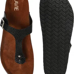 lavie Women Comfort and Adjustable Buckle Straps Premium Stylish Casual Flats Sandal image 4