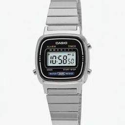 casio Vintage Black Dial Silver Stainless Steel Band Digital Watch - For Men & Women D089 (LA670WA-1DF)-picture-23