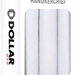 Dollar Cotton Handkerchiefs Hanky for Men- Strip White ["White"] Handkerchief-picture-26
