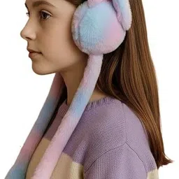 shubhspace Rabbit Bunny Design Soft Foldable Ear Moving Earmuff for Girls & Kids Ear Muff Ear Muff image 3