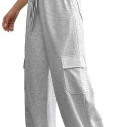 ms bottom Women Regular Fit Grey Cotton Blend Trousers image 3