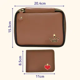 ahimsa Women Tan Cosmetic Bag image 3