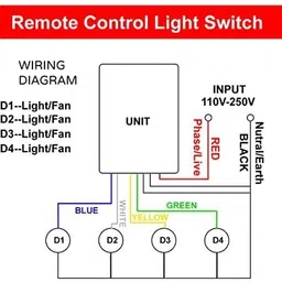 electronic spicess 4 Channel wireless Digital Remote Control Light Switch 220V 4 ways 1000W Electronic Components Electronic Hobby Kit image 3