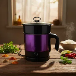 Multifunctional Fast Electric Kettle,Personal Cooker Boil Water,Milk D64 Egg Cooker, Food Steamer, Rice Cooker, Travel Cooker-image-79