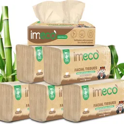 imeco Bamboo Facial Tissues Papers 200 Pulls | 2 Ply | Ultra-Soft & Biodegradable-picture-11