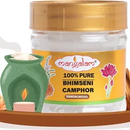 mangalam Bhimseni (Sandalwood) Camphor 50g Jar|100% Pure|For Puja,Aromatherapy-picture-17