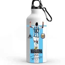 trendblend Maradona & Messi,Argentina Football Legend Theme Water Bottle-600ml 600 ml Water Bottle-picture-12