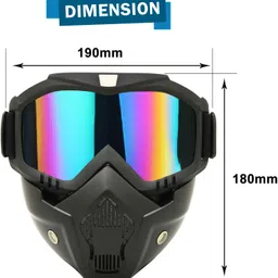 asryd Bike Riding Face Mask Face Shield Motorcycle Goggles Motorcycle Goggles Rainbow Blowtorch Safety Goggle image 4