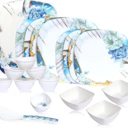 kaku Pack of 23 Melamin Elegant Plate | Premium Dining Set for Home, Kitchen, Parties & Everyday Use Dinner Set image 1