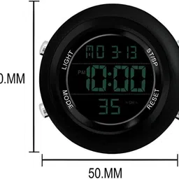 mahavira collection Waterproof Sports Watch for Boys with Backlight Alarm Functional Digital Watch - For Boys New Sport Stylish Digital Black Dial Multi Function Chrono Slim Look image 4