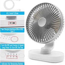 litanika Table Fan Cum Wall Fan || with Powerful High 3 Speed Motor | with 1 Year Warranty Ultra High Speed 1230 mm Table Fan image 4