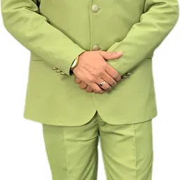 gargian master cut Men Single Breasted Solid Suit-picture-44
