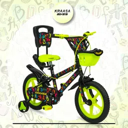 kraasa Alphabet 14 Inch Kids Cycle For Age 2-5 Years With Side Wheels|| 95% Assembeld|| 14 T (inch) BMX Cycle-picture-18