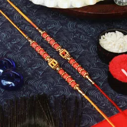 pdr poonam designer rakhi Designer MONU-S2-1120 Mauli Thread Rakhi Set-picture-11