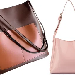 trendycraft Women Pink, Brown Shoulder Bag image 1