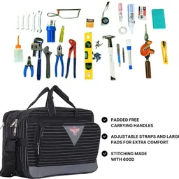 RBW Heavy-Duty Canvas Tool Bag for Electricians, Plumbers & Mechanics – 12.5 inh Canvas Tool Bag-picture-11