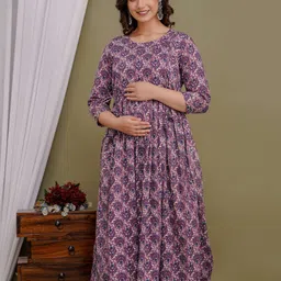 murli kurti Printed Pure Cotton Stitched Flared/A-line Gown image 4