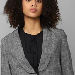 allen solly Women Self Design Single Breasted Casual Blazer image 4