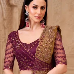 all about you Embellished Bollywood Georgette Saree image 2