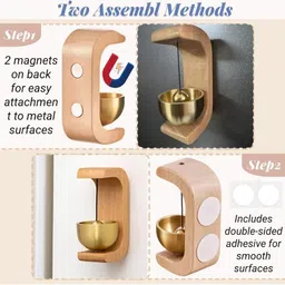 tiny treasure wraps Dopamine Door Bell for Home,Self-Adhesive Magnetic Doorbell for Home & Shop Bell Pull Ends image 5