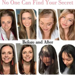 getvock 16 Inch Women Toppers Invisible Seamless Clip (Brown) 3 Clip Hair Extension image 4