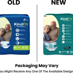 kindfit Tape Style Adult Diapers, Medium, Pack of 1 (10 units) Adult Diapers - M image 2