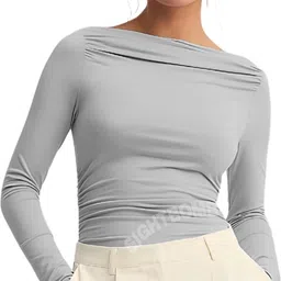 sightbomb Formal Extended Sleeves Solid Women White Top-picture-16