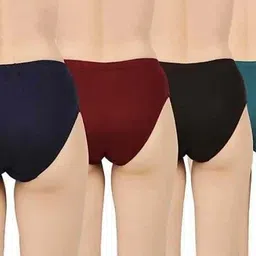 amul comfy Pack of 4 Women Hipster Multicolor Panty image 2