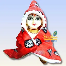 krishna shop zone Size 5, Set of 4, Winter Special Supper Warm Shawl Ponchu for Laddu Gopal Ji Dress image 3